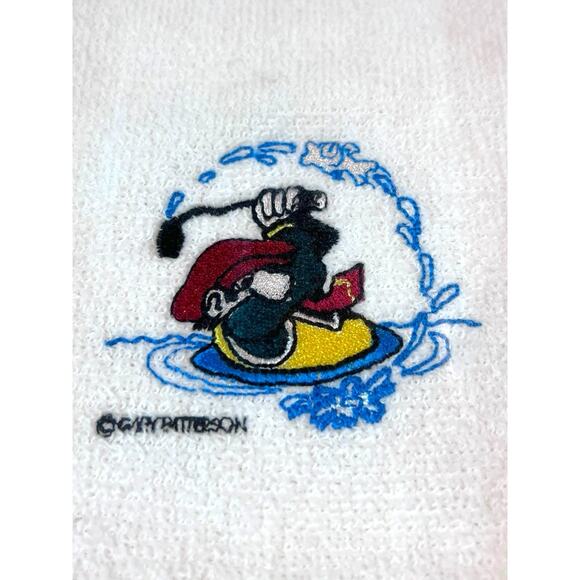 NEW Vintage Gary Patterson Water Hazard Golf Towel 16 x 25" w/ Clip Made in USA - Picture 2 of 7